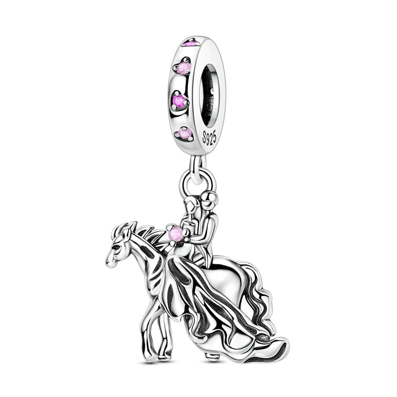 Charms aus 925er-Sterlingsilber, Flugzeug, Reisepass, Elefant, Perlenanhänger, passend für Original-Armbänder, für Frauen, Geburtstag, Modeschmuck, Geschenk