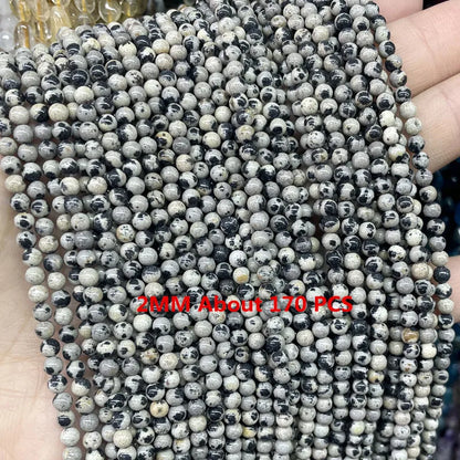 Natürliche Stein Dalmatiner Jaspis Runde Würfel Facettierte Rondelle Lose Spacer Perlen Für Schmuck Machen Charms DIY Armbänder Halskette