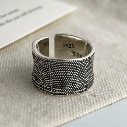 Ringe aus 925er-Sterlingsilber für Damen, Paare, minimalistisch, handgefertigt, schlicht, Retro-Blumen-Herz-Ring, edler Schmuck, Geschenk, verhindert Allergien