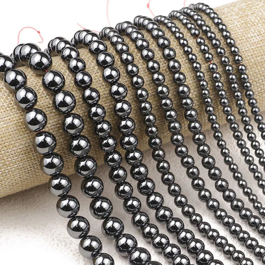 A+ Naturstein, nicht magnetisch, Hämatit, rund, lose Distanzperlen für Schmuckherstellung, DIY-Perlen, Armband, Halskette 2, 3, 4, 6, 8, 10 mm