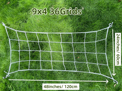 4'' Mesh Grow Zelt-Spaliernetz, robustes elastisches Pflanzennetz mit Stahlhaken, flexible Hydrokultur-Unterstützung für die Gartenbau