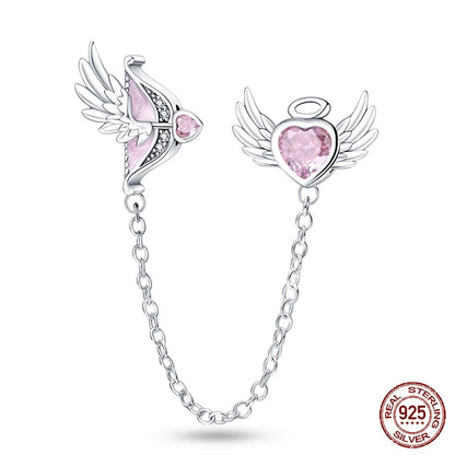 Charms aus 925er-Sterlingsilber, romantische Herz-Serie, Perlen, passend für Qikaola 925 Original-Armbänder, DIY-Schmuck zum Muttertag, Geschenke
