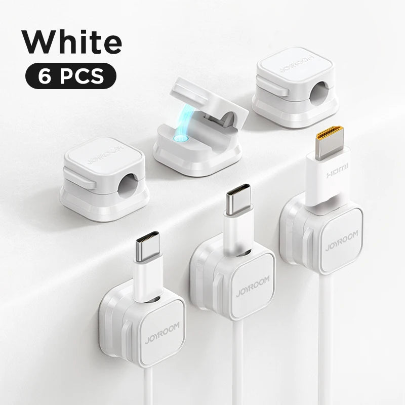 Joyroom 3/6/12PCS Magnetische Kabel Organizer Klebstoff Telefon Kabel Clip Desktop Kabel Draht Kabel Halter für Büro Schreibtisch Management