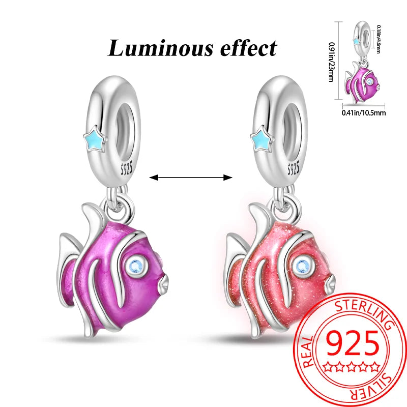 Sommer-Charm-Anhänger aus 925er-Sterlingsilber, Sea World Kingdom, Perlen für Charms, Original-Armband für Damen, Schmuckherstellung
