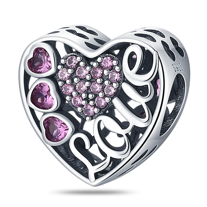 Fit 925 Original Armband 100 % 925 Sterling Silber Glänzende Bunte Zirkon Herz Charms Perlen Exquisite DIY Schmuck Geschenk