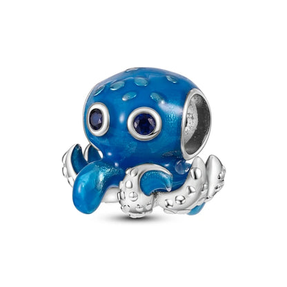 Neue Sommer 925 Sterling Silber Charms Perlen Anhänger Ozean Schildkröte Strand Obst Shell Blau Charme DIY Frauen Armband Schmuck Geschenk