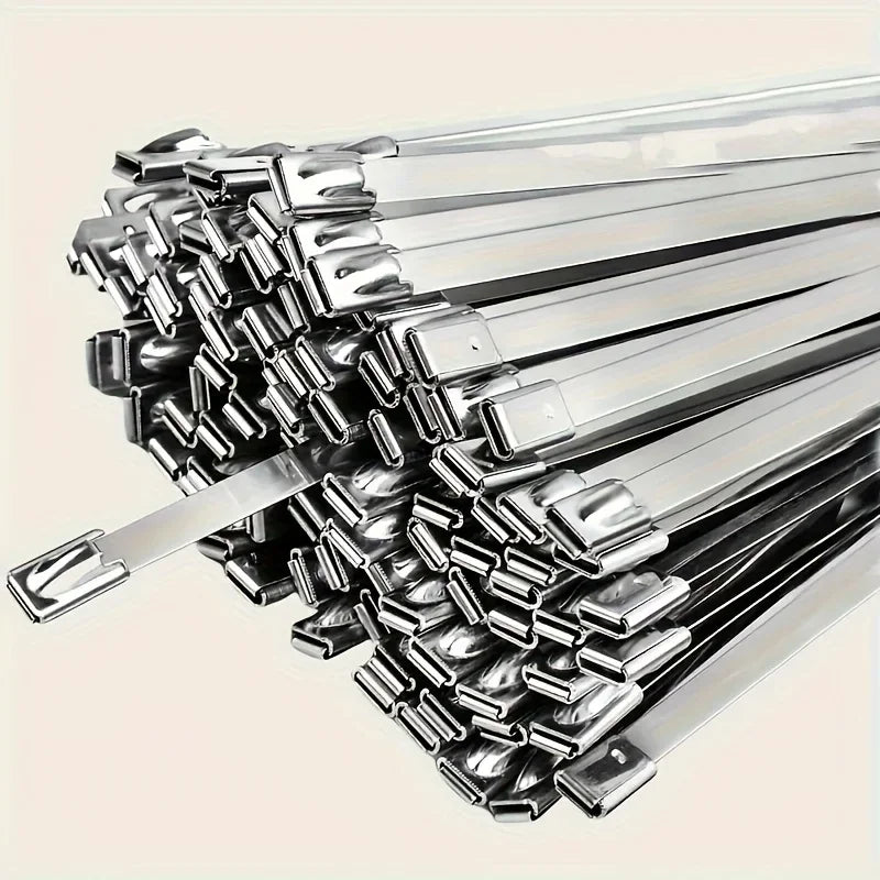 Großhandel Metall Selbstverriegelnde Kabelbinder Wiederverwendbare Hochleistungs-Kabelbinder Multifunktionale Edelstahl-Kabelbinder