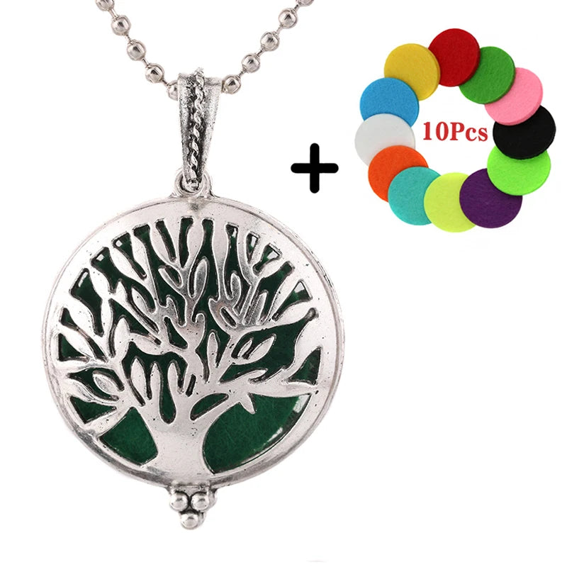 Beliebte Design Mode Aromatherapie Halskette Lotus Parfüm Medaillon Schmuck Ätherisches Öl Diffusor Anhänger Unisex Für Dropshipping