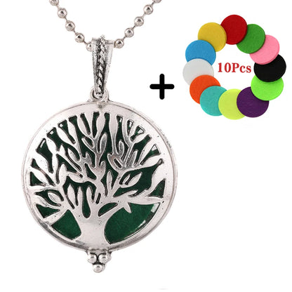 Beliebte Design Mode Aromatherapie Halskette Lotus Parfüm Medaillon Schmuck Ätherisches Öl Diffusor Anhänger Unisex Für Dropshipping