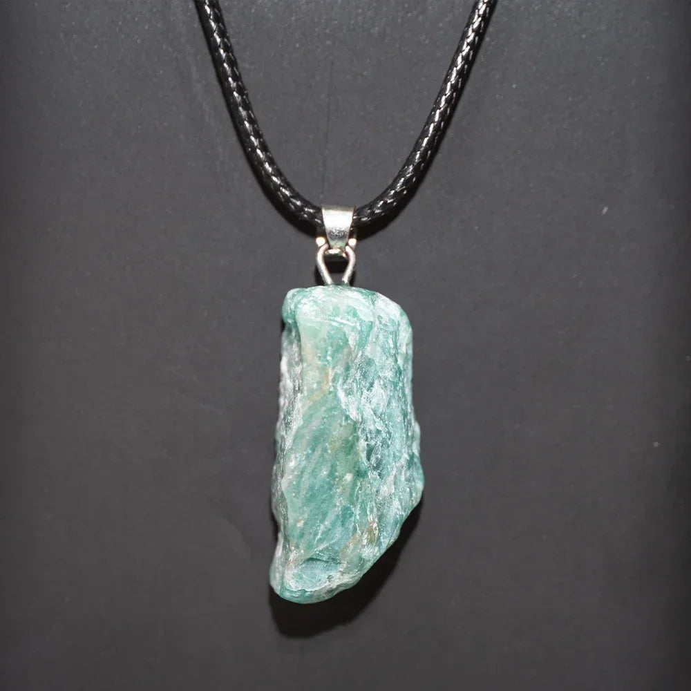 1PC Natürlicher Kristall Rohstein Amethyst Anhänger Energie Heilung Edelstein Amethyst Halskette Charms Chakra Halo Schmuck für Frauen