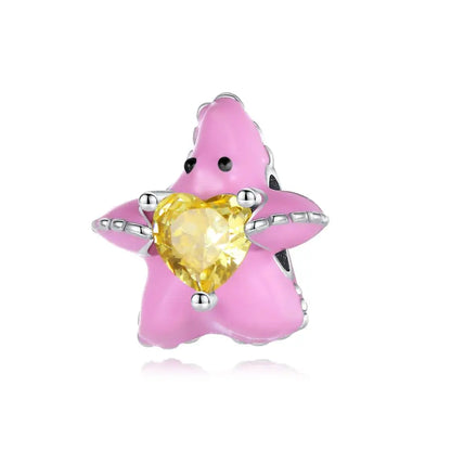 Ocean Series 925er Sterlingsilber, Wal, Schildkröte, kleiner Fisch, Qualle, Delfin, blauer Charm, passend für DIY-Armband, Halskette, Party-Schmuck