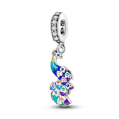 Sicherheitsketten aus 925er-Sterlingsilber, violette Serie, Schmetterling, Widder, Zwillinge, passend für Original-Armbänder, DIY-Schmuckherstellung, Geschenk für Frauen