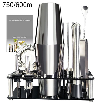 13-22 Stück 750ml 600ml Boston Cocktail Shaker Bar Werkzeuge Wein mixer Set Barkeeper Cocktail Shaker Werkzeugs atz mit Halter