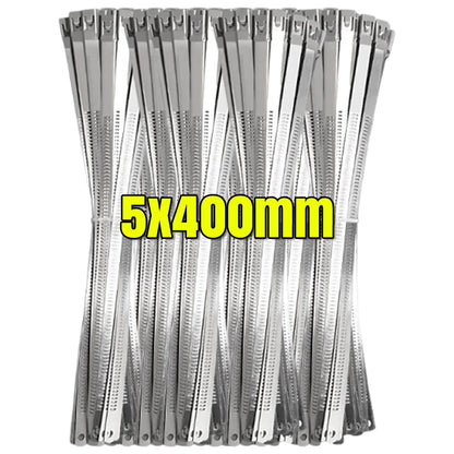 Neue Edelstahl Kabelbinder Selbstsichernde Metall Wrap Strap Mehrzweck Kabelbinder Draht Befestigungen Hardware Organizer Großhandel