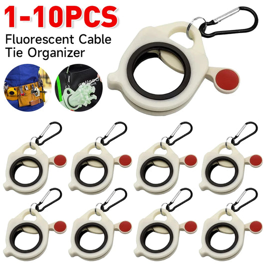 Kunststoff-Kabelbinderhalter, fluoreszierender Kabelbinder-Organizer, wiederverwendbarer elektrischer Kabelbinder-Organizer, Kabelbinder-Aufbewahrungswerkzeug