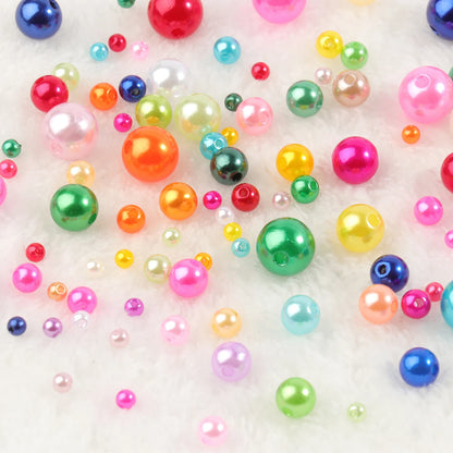 4mm 6mm 8mm 10mm Runde Imitation Perle Perlen Bunte Lose Kunststoff Acryl Spacer Perlen Für schmuck Machen Diy Armband Halskette