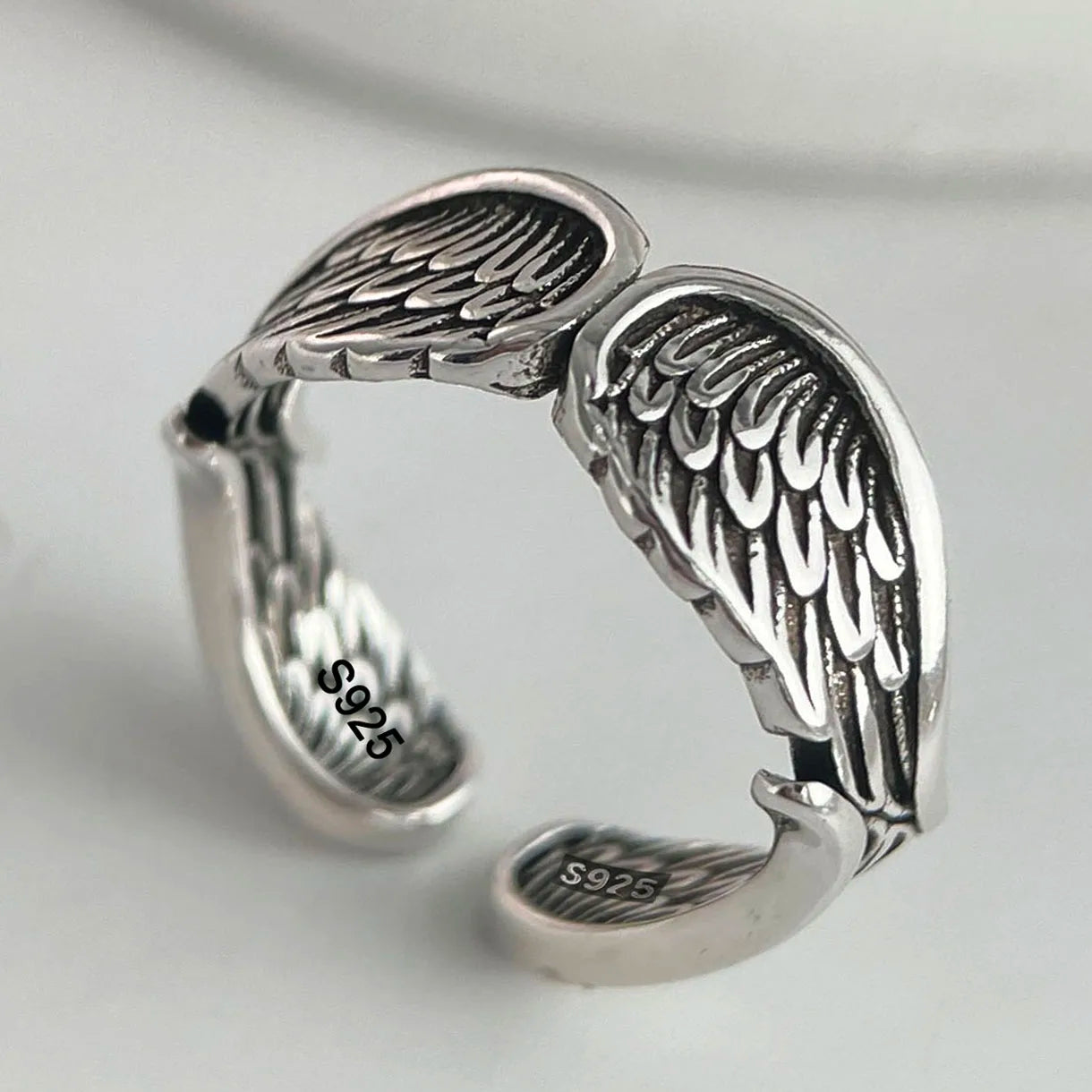 Ringe aus 925er-Sterlingsilber für Damen, Paare, minimalistisch, handgefertigt, schlicht, Retro-Blumen-Herz-Ring, edler Schmuck, Geschenk, verhindert Allergien