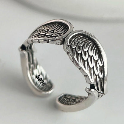 Ringe aus 925er-Sterlingsilber für Damen, Paare, minimalistisch, handgefertigt, schlicht, Retro-Blumen-Herz-Ring, edler Schmuck, Geschenk, verhindert Allergien