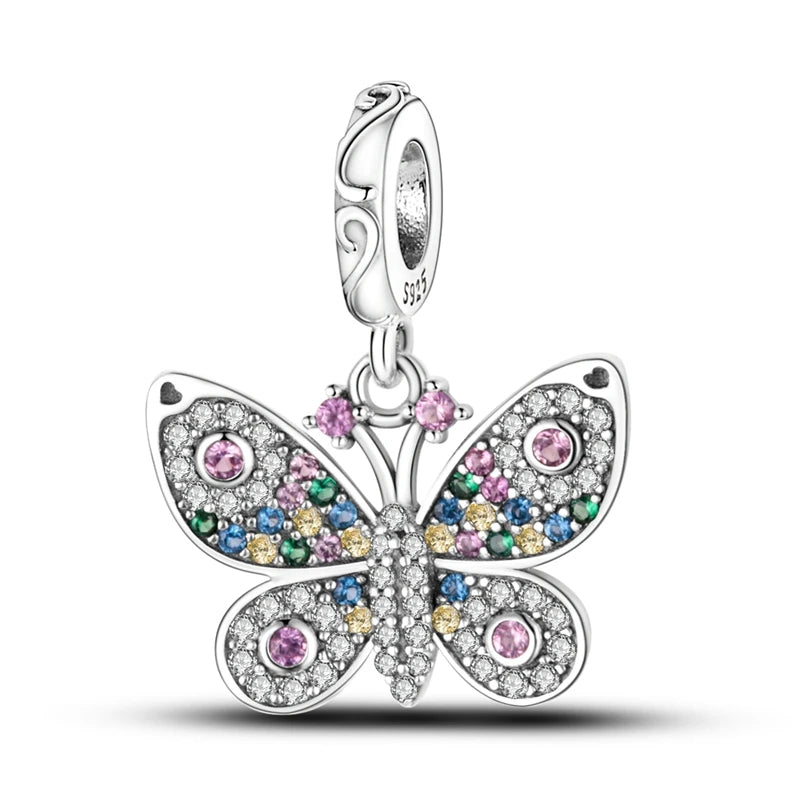 Heißer Verkauf 925 Silber Charms Perlen Schmetterling Serie Fit Original Armband Machen Edlen Schmuck Frauen DIY Geschenk