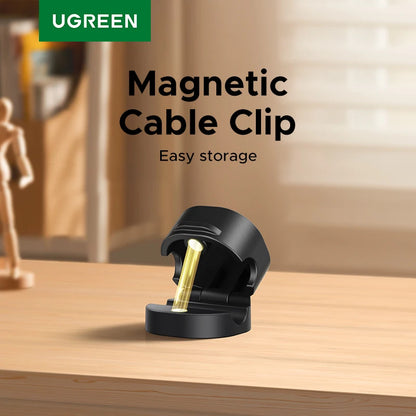 UGREEN Magnetische Kabel-Organizer-Clips für den Schreibtisch, USB-Ladekabel-Management-Halter, Kabelbinder für Kopfhörer, Kabel-Organizer