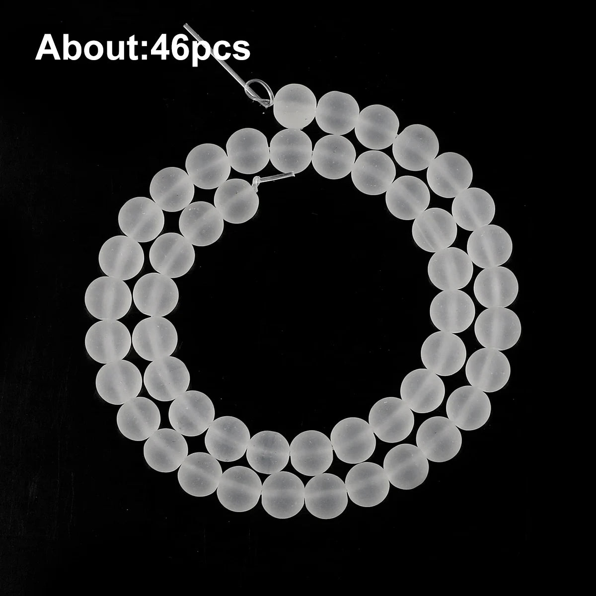 1 Strang weiße Milchglasperlen für die Schmuckherstellung, matte runde lose Perlen, DIY-Armband, Halskette, Bastelbedarf, 4/6/8/10/12 mm