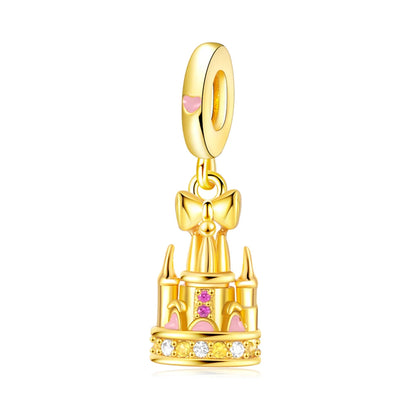 Vergnügungspark-Charm aus 925er-Sterlingsilber, Riesenrad, Achterbahn, Zirkus, Clown, Karussell, passend für DIY-Armbänder, Halsketten, Souvenir