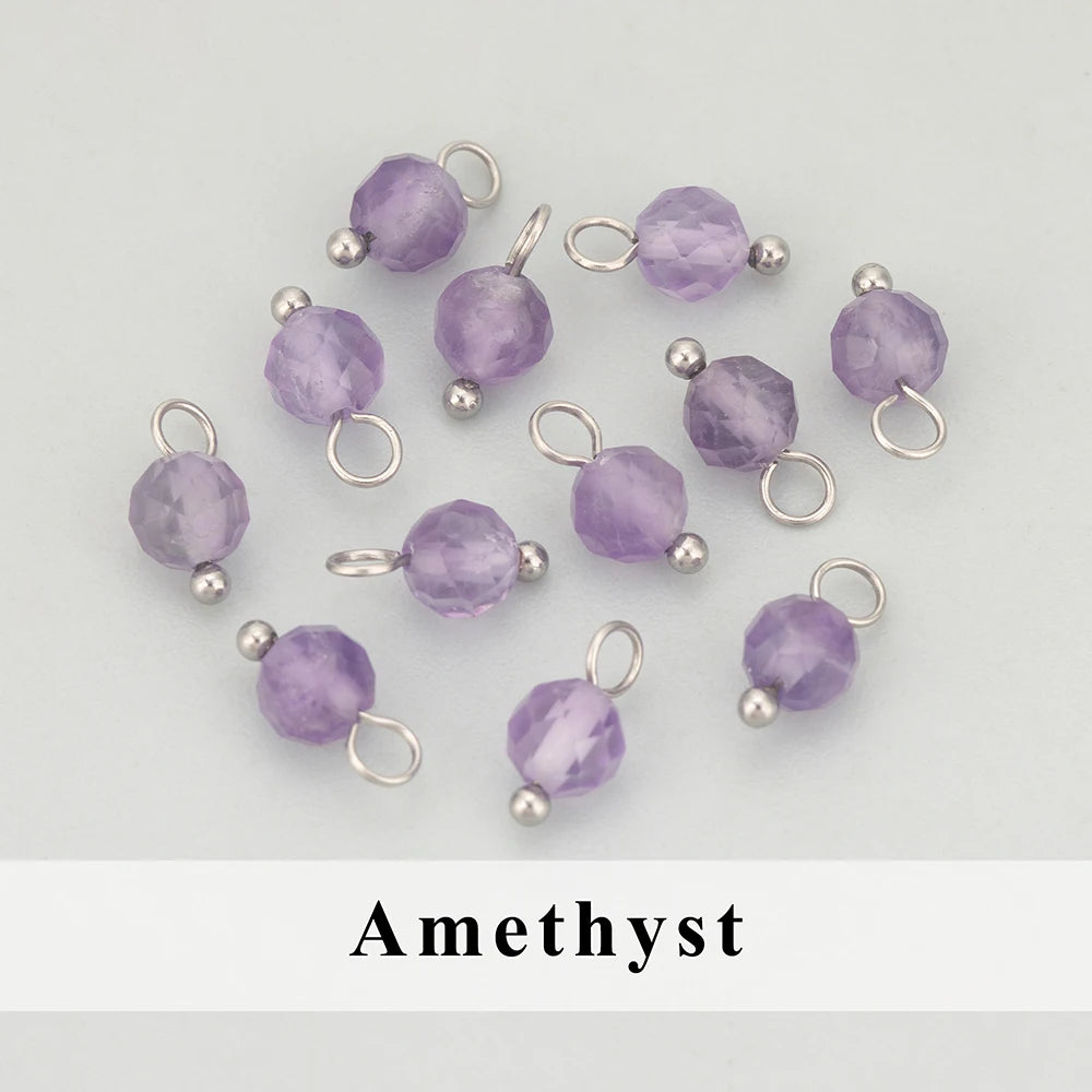 GUFEATHER, 20 Stück/Los, MH25, Schmuckzubehör, Edelstahl, Naturstein, Charms, handgefertigt, DIY-Anhänger, Schmuckherstellung