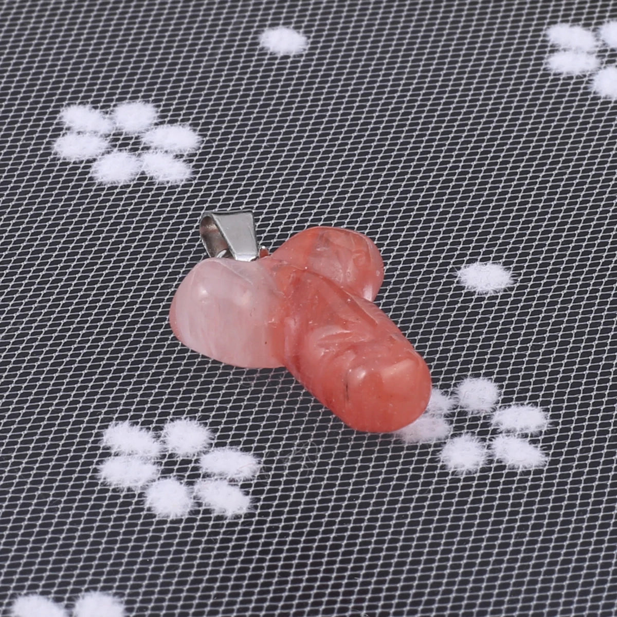 23x16mm Cartoon Schlüssel Opal Rose Quarz Naturstein Anhänger machen DIY Halskette Ohrringe Schmuck Zubehör Geschenk
