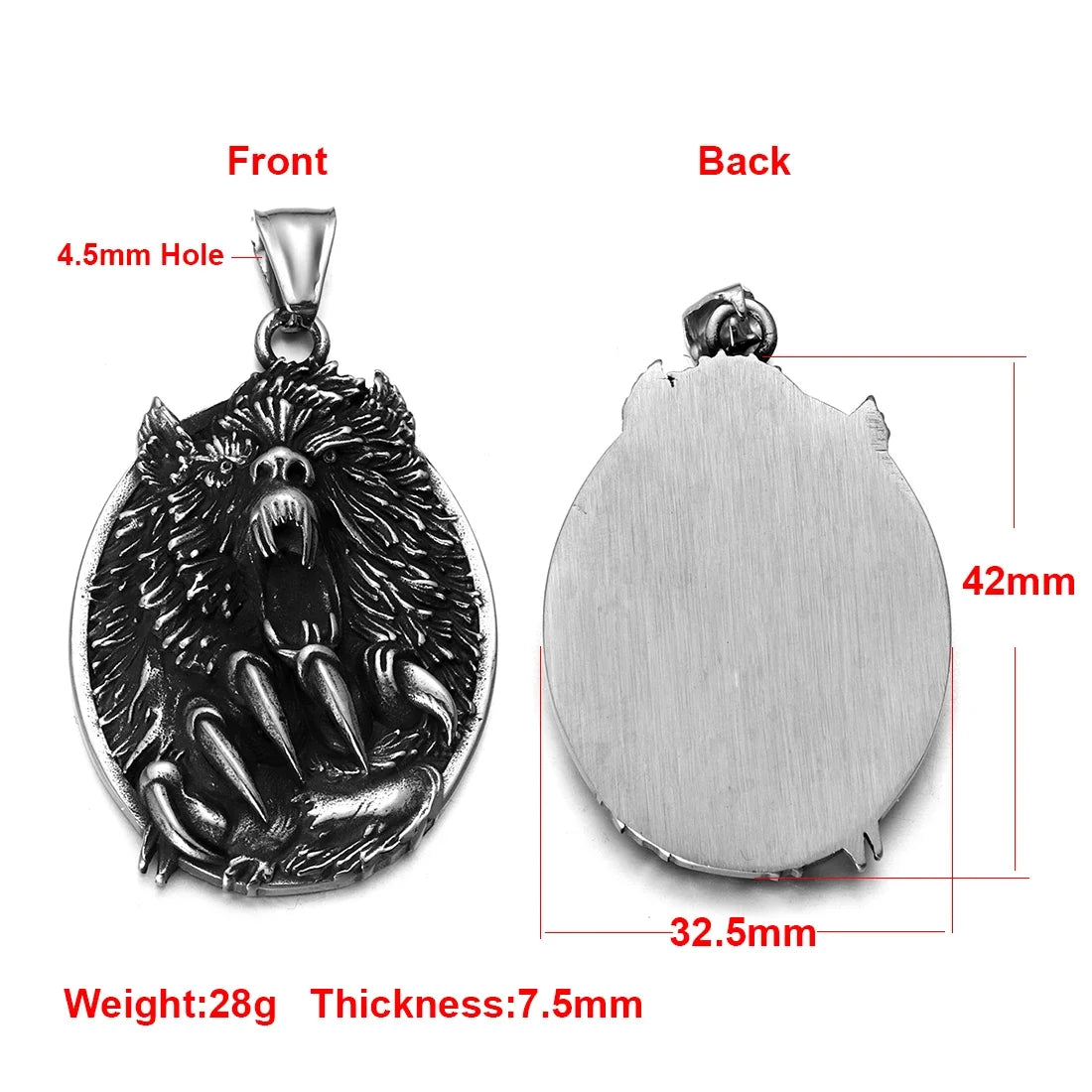 Edelstahl Viking Nordischer Anhänger für Halskette DIY Zubehör Schmuckherstellung Erkenntnisse Männer Charm Supplies Punk Axt