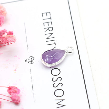 Natürliche Amethysten Anhänger Charms Natürliche Lila Quarz Kristall Stecker Für Heilung Pendel Schmuck Ohrring Halskette Herstellung