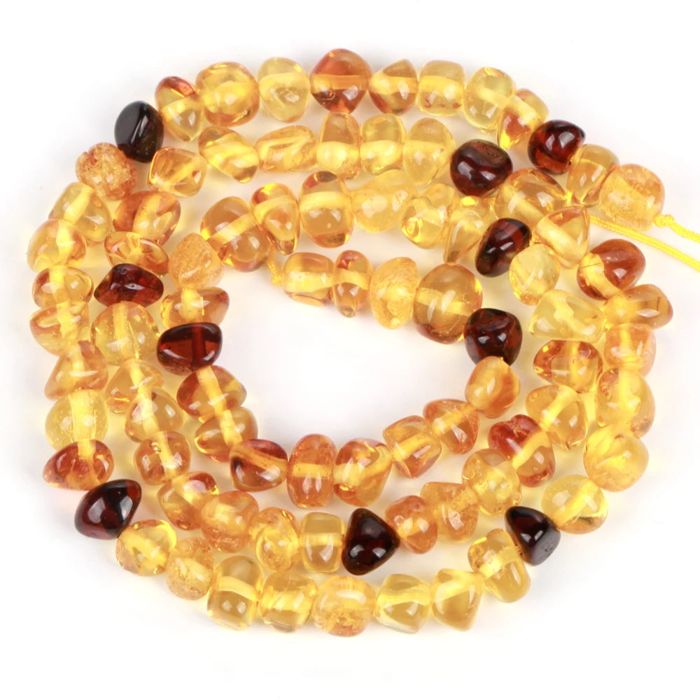Natürliche Stein Bernstein Runde Unregelmäßige Chip Rohr Rondelle Platz Lose Perlen Für Schmuck Machen DIY Armband Zubehör 15"