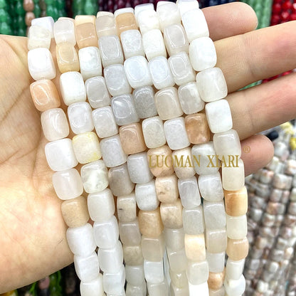 Natürliche Stein 8x12MM Unregelmäßige Raw Grün Taiwan Jade Jaspis Lose Spacer Perlen für Schmuck Machen Diy Armband zubehör 15''