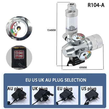 Neue DIY Aquarium CO2 Regler Elektromagnetische Ventil Blase Zähler CO2 Control System Aquarium CO2 Druckminderventil