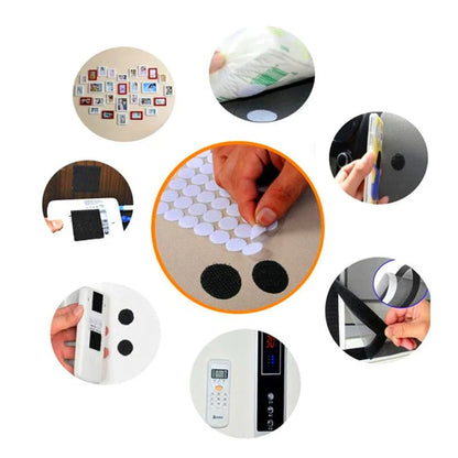 Großhandel 10/15/20mm Transparent Dot Aufkleber Selbstklebende Verschluss Klettband Nylon Starker Kleber Belcro Adesivo Redondo