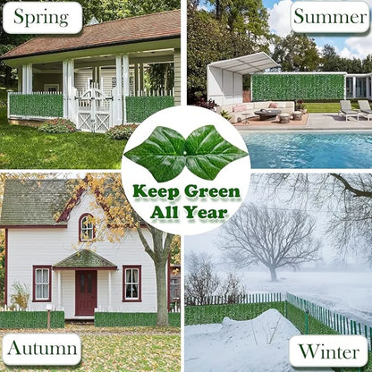 1 x 3 m künstliche Efeu-Hecge, grünes Blatt, Zaunplatten, künstlicher Sichtschutz, Zaun, Bildschirm für Zuhause, Outdoor, Garten, Balkon, Dekoration, Pflanzen