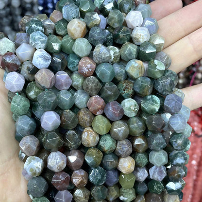 6 8 10 MM Natürliche Facettierte Stein Achate Rhodolite Quarz Jade Spacer Perlen Diy Handgemachte Armband Für Schmuck Machen zubehör