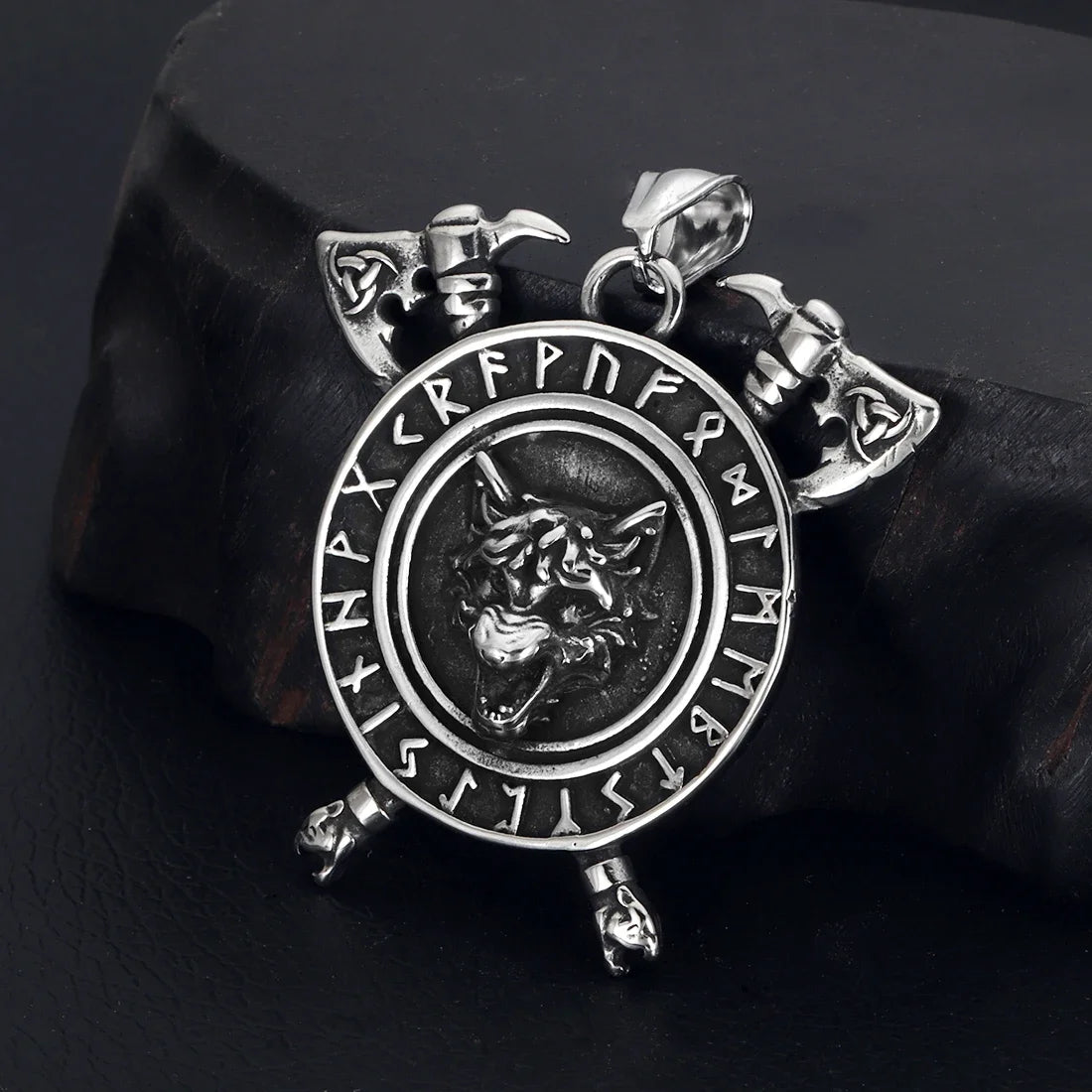 Edelstahl Viking Nordischer Anhänger für Halskette DIY Zubehör Schmuckherstellung Erkenntnisse Männer Charm Supplies Punk Axt