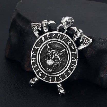 Edelstahl Viking Nordischer Anhänger für Halskette DIY Zubehör Schmuckherstellung Erkenntnisse Männer Charm Supplies Punk Axt
