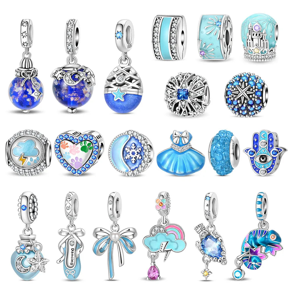 Profound 925 Sterling Silber Parfümflasche Schleife Ballettschuhe Rock Wolke Charm Passend für DIY Armband Halskette Charmante Geschenke