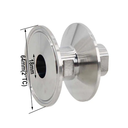 2-Zoll-Tri-Clamp x 1/2" BSP (NPT) Adapter Edelstahl 304 Homebrew Clover Fitting, Brewer Hardware