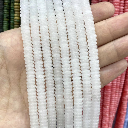 Naturstein Rondelle 2X6mm Türkise Quarz Jaspis Achate Flache Runde Spacer Perlen für Schmuckherstellung DIY Armband Zubehör