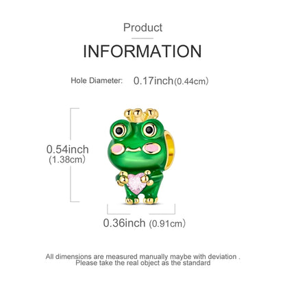 Neu im 925er-Sterlingsilber, grüne Charms, Perlen, Frosch, Kleeblatt, Schildkröte, Anhänger, Schmuck, passend für Original-925-Armbänder für Frauen, DIY-Geschenk