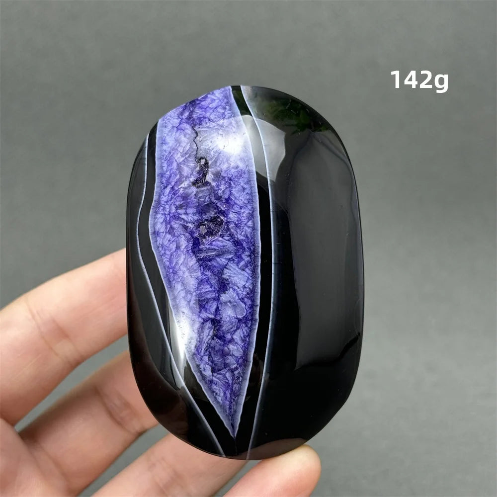 Natürlicher Edelstein Achat Kristall Palm Spielen Mineral Quarz Reiki Heilung Energie Spirituelle Meditation Home Decor Geschenk