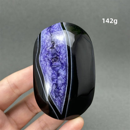 Natürlicher Edelstein Achat Kristall Palm Spielen Mineral Quarz Reiki Heilung Energie Spirituelle Meditation Home Decor Geschenk