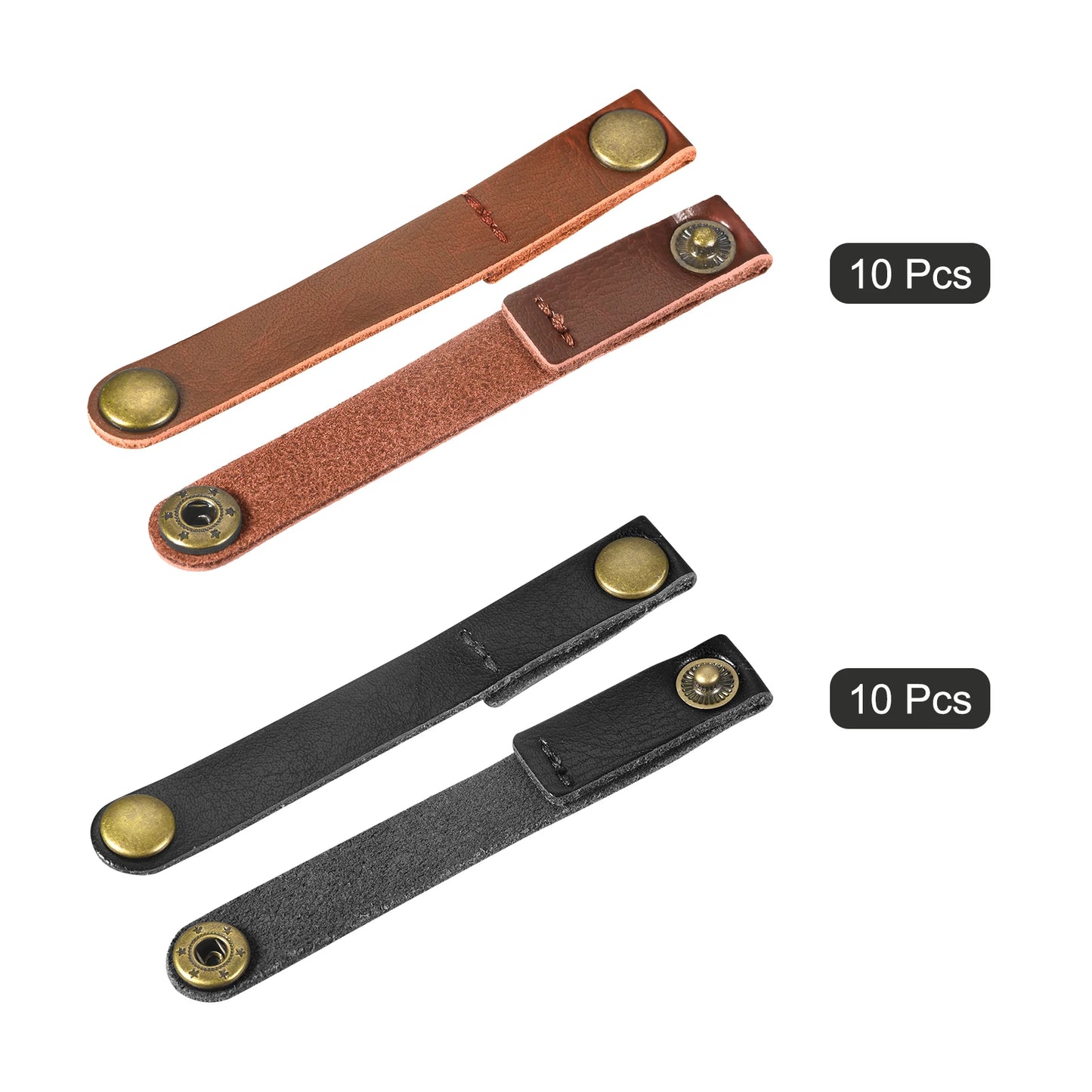 20pcs 5 Farben Leder Kabel bänder Kabelbinder Wraps Kabel Management Halter Halter Kabel Organizer für USB-Kabel Kopfhörer Drähte
