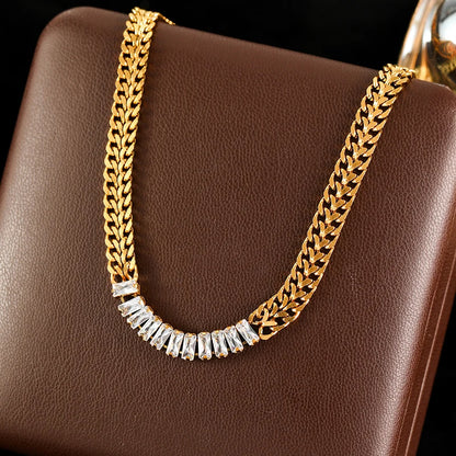GANEMLY 316l Edelstahl Mode Blätter Kette Halskette für Frauen Charme 18K Metall Kragen Aussage Halskette Wasserdicht