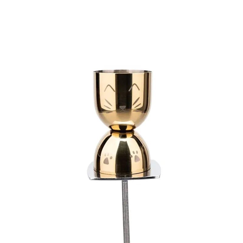 Edelstahl-Cocktail-Jigger, 30/60 ml, doppelseitiger Messbecher, Barkeeper, Werkzeug, Bar-Zubehör, Gold, Silber, Kupfer, 20/40 ml Becher