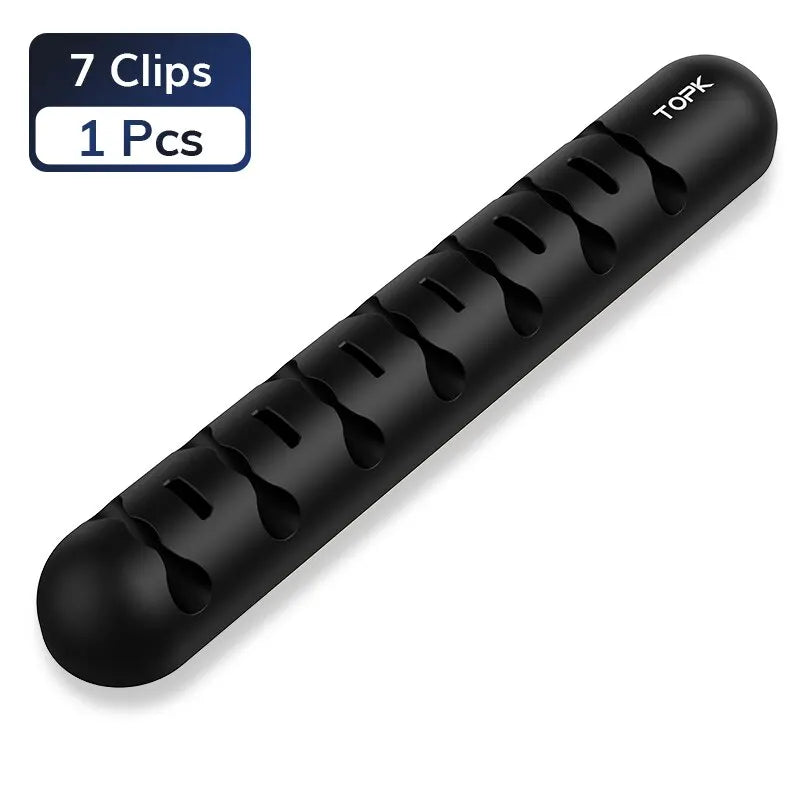 Topk l35 kabel organisator magnet stecker box silikon kabel wickler flexible kabel management clips für maus kopfhörer