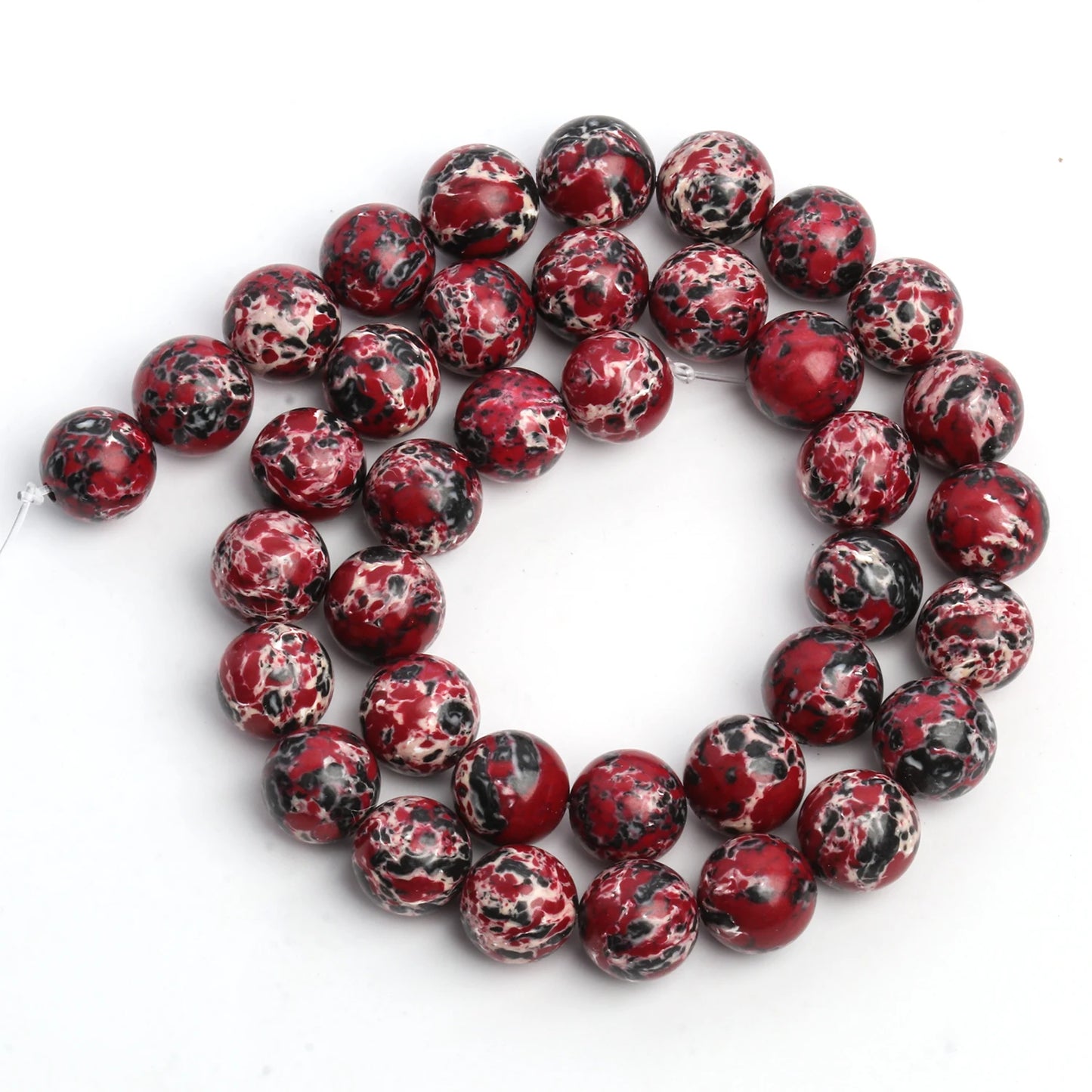 4/6/8/10mm Naturstein Meeressediment Imperial Jaspis Runde Lose Perlen für Schmuck Machen Handarbeiten diy Charms Armband 15''