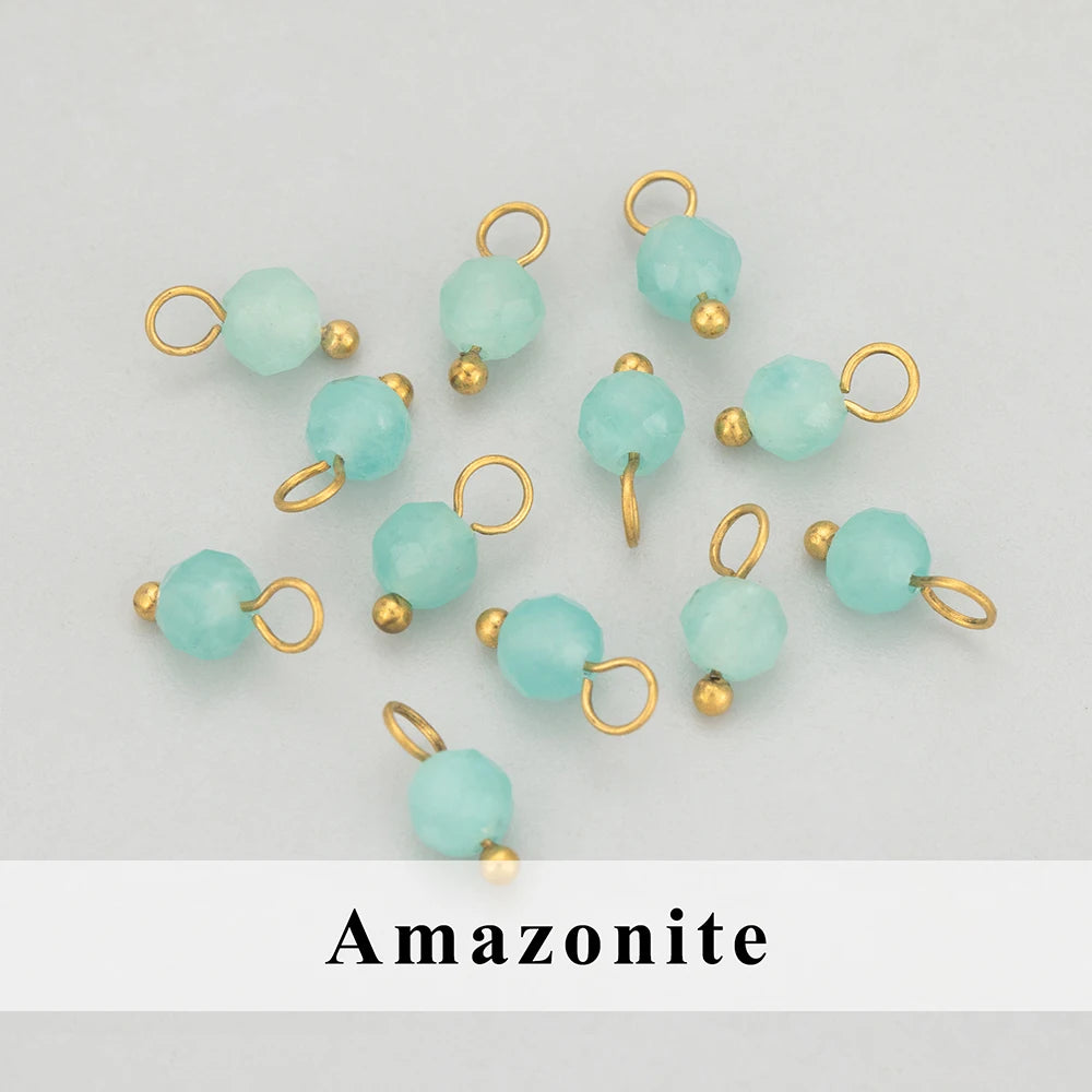 GUFEATHER, 20 Stück/Los, MH25, Schmuckzubehör, Edelstahl, Naturstein, Charms, handgefertigt, DIY-Anhänger, Schmuckherstellung